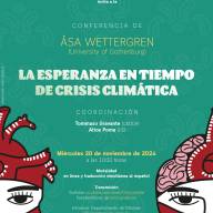 LA ESPERANZA EN TIEMPO DE CRISIS CLIMÁTICA - Åsa Wettergren